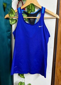 Nike Blue Athletic Tank Top With Bra