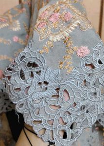 Elegant Grey Embroidered Saree