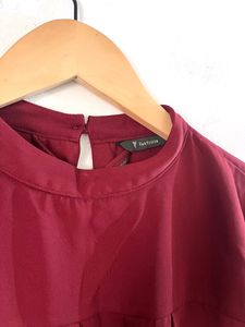 [Wine Red Full Sleeve Top (Women)] Length 27 No fl