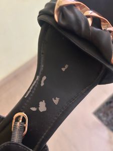 Black Chain Detail Sandals