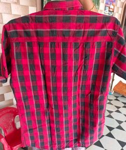 Combo 3 Shirt Red &amp; White Plaid Button-Down Shir