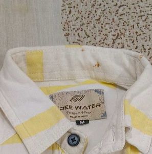 Yellow &amp; White Plaid Button-Down Shirt