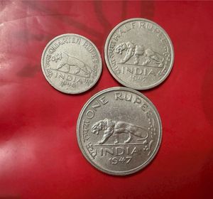 1/4th Re 1/2 Rupee 1rupee Set Of 3 Coins
