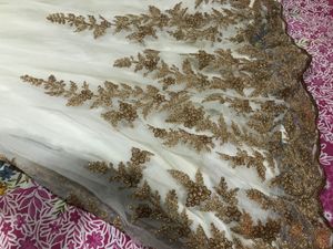 Gown Designer Embroidary With Poncho