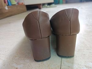 Brown Pointed-Toe Ballet Flats
