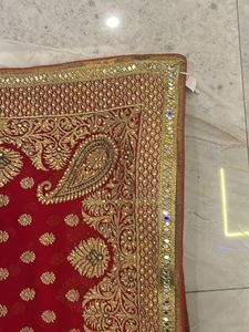 Red Embellished Saree