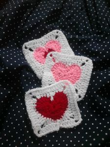 Crochet Heart Coasters ❤️