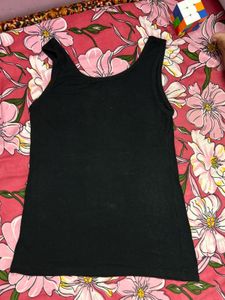 Black Embellished Tank Top