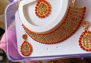 Red And Golden Jewellery Set