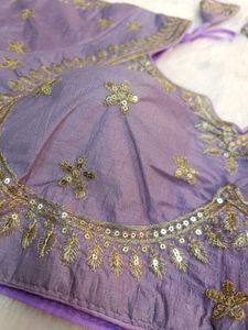 Embroidered Purple Blouse
