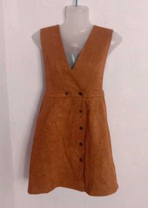 Corduroy Overall Mini Winter Dress