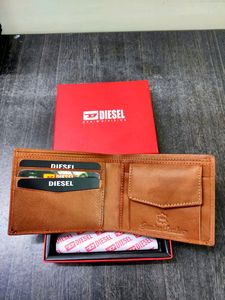 DIESEL LEATHER WALLET ( LIGHT BROWN )