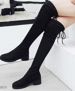 Black Thigh High Boots