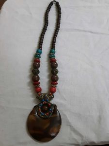 Beaded Pendant Necklace