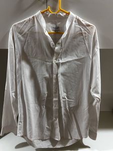 Zara White + Azo Blue Shirt (Combo of 2)