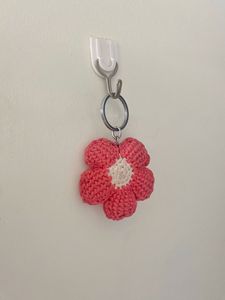 Crochet Flower Keychain 🌼🌸✨