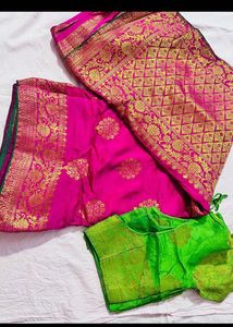 Pink Banarasi Silk Saree