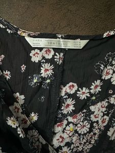 Zara Floral Halter Maxi Dress