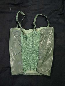 Green Corset Top/ padded