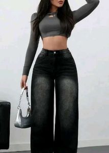 Black Wide Leg Jeans