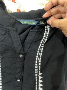Black Kurta S Size - Avaasa