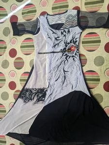 Navy Blue Up down Jorjat A Line Kurti