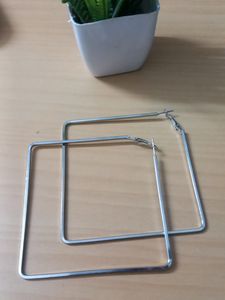 Square Shape Hoop Earrings