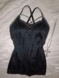 Blue Velvet Baby Doll Top
