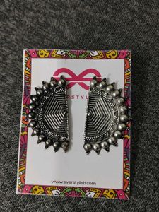 A combo of Silver Oxidized Earrings.