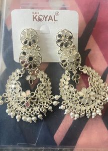 Elegant Silver mirror Earrings