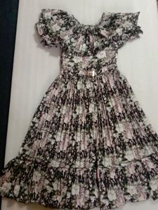 Floral Printed Frock For Girls
