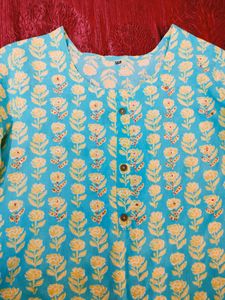 Summer Kurta Pant Set Woman Girls XXl Cotton Blue
