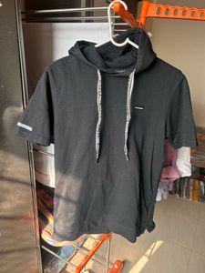 Hoodie T-Shirt (Unisex) (Size Medium)
