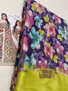 Floral Print Saree with Blouse