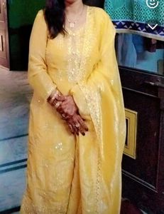 Embroidered salwar suit with dupatta