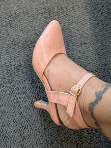 Peach shoes