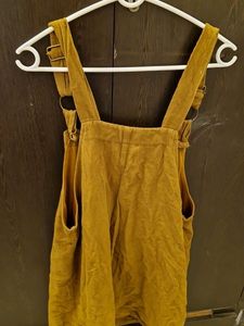 Mustard Corduroy Overall Dress