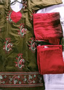 Chanderi Silk Tailor Made Designer Churidar