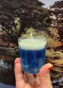 Blue Ombre Shot Glass Candle