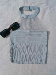Sky Blue Halter Top