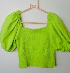 Parrot Green Crop Top✅⭐️