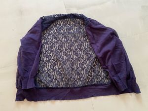 Purple Lace Back Cardigan