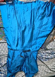 Blue Anarkali Dress with Embroidery Dupatta