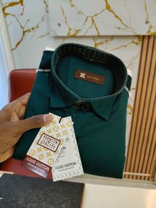 Dark Green Louis Vuitton Casual solid shirt for me