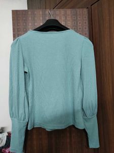 Chic Green Long Sleeve Top
