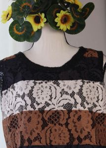 Sequin Neck Lace Top