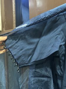 navy blue suit with farshi shalwar