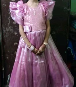 Pink Sequin Bodice Dress