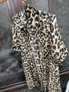 Leopard Print Long Shirt