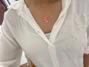 Lotus Charm Invisible Necklace